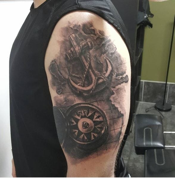 Tattoo Ritual farmingdale NY  jacksparrow compass well done by Kevin   stop by