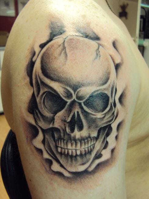 traditional skull tattoos designs