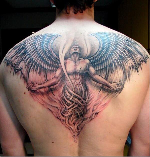 50+ Beautiful Angel Tattoos For Men (2022) Devil, Demon & Archangel