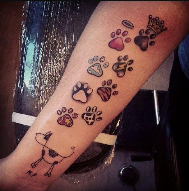 65+ Cute and Lovely Paw Print Tattoo Ideas that Will Remind You of Your