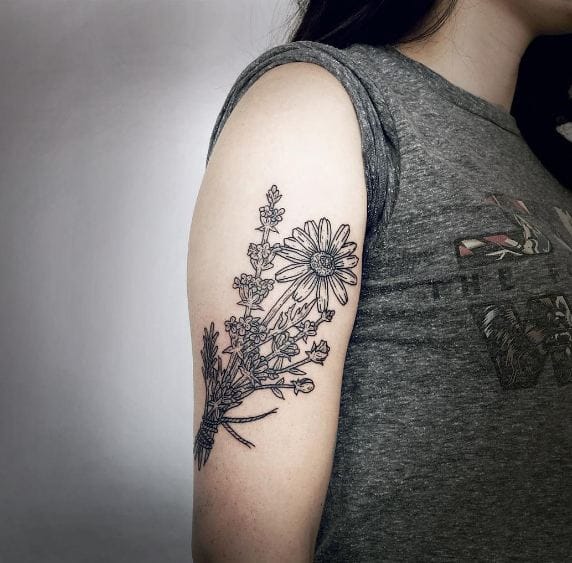 Lavender Flower Tattoos