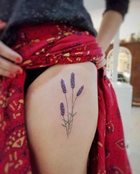Lavender Tattoos For Female