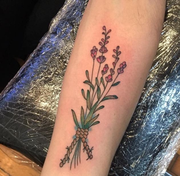 Lavender Tattoos On Arm