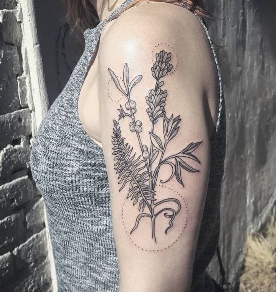 Lavender Tattoos On Sleeve