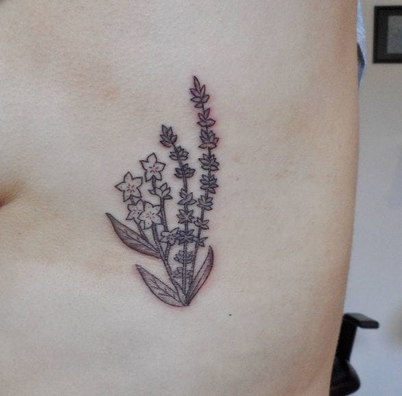 Tiny Lavender Tattoos