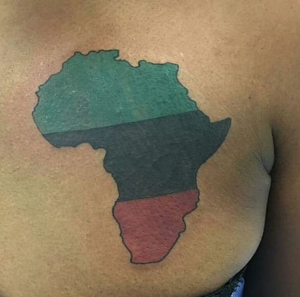 African Colored Tattoos Design