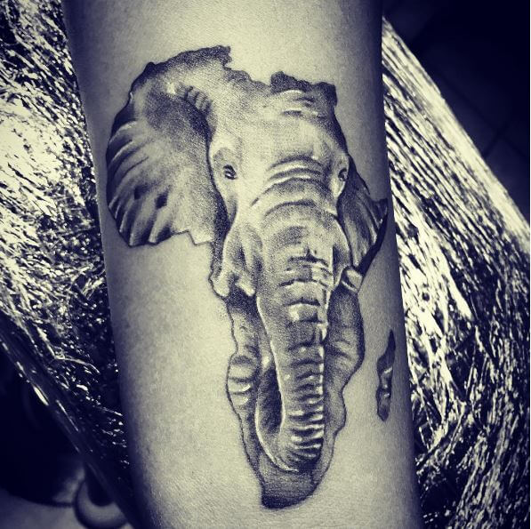 African Elephant Tattoos Design