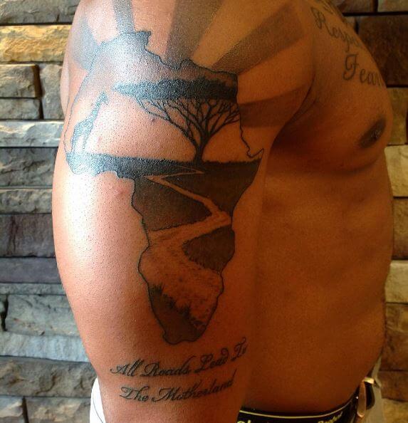 African Tattoos Design On Biceps