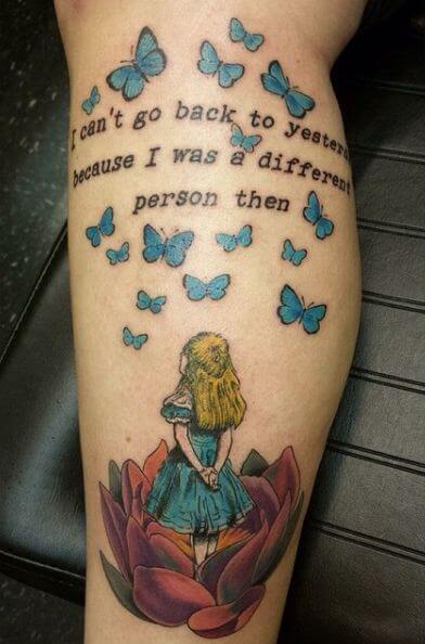 Alice In Wonderland Tattoos Quotes