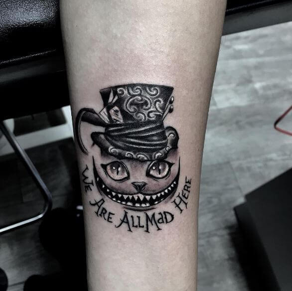 Alice In Wonderland Tattoos On Arm