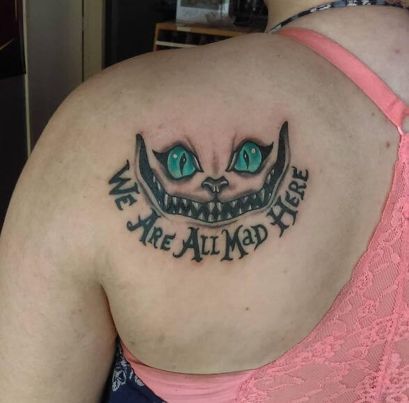 Alice In Wonderland Tattoos On Shoulder