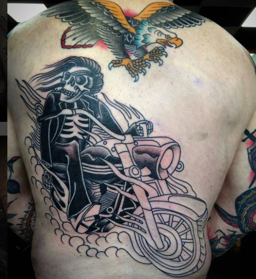 120+ Outlaw Biker Tattoos For Guys (2023) Motorcycle Designs Harley Davidson