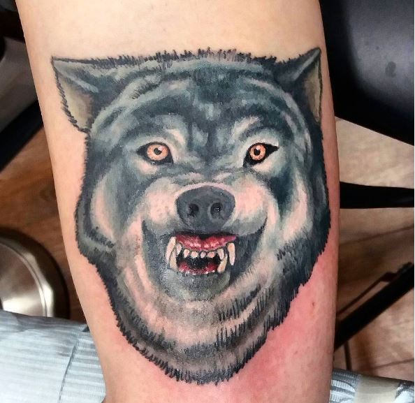 Black Wolf Tattoos Design On Game Of Thrones
