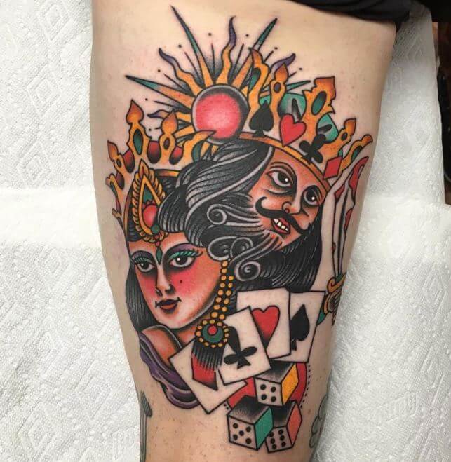 Cool King And Queen Tattoos
