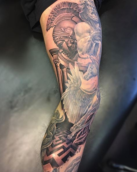 Greek Tattoo On Arm 38