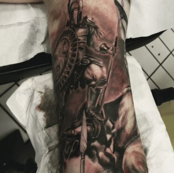 Greek Tattoo On Arm 42
