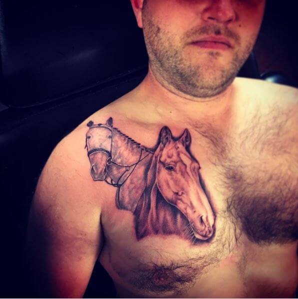 Horse Tattoo On Chest