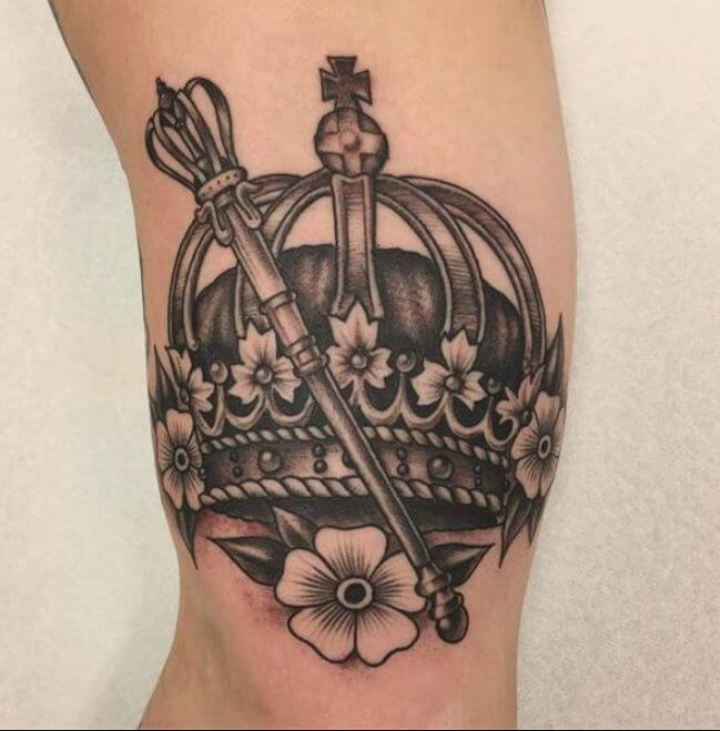 King Crown Tattoos On Inner Arm