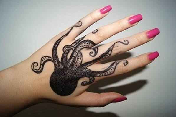 Octopus Tattoos On Hand