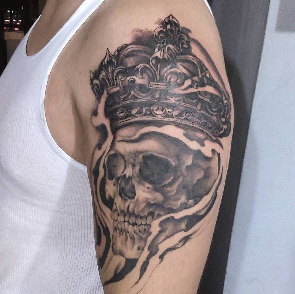 Skull Tattoo King Ideas For Guys