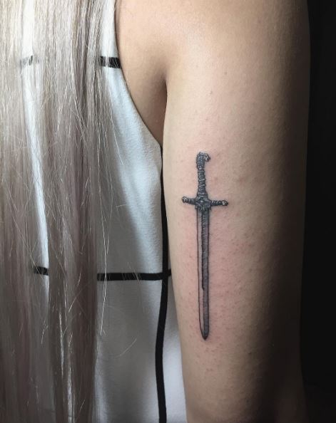 Sword Tattoos Design On Game Of Thrones