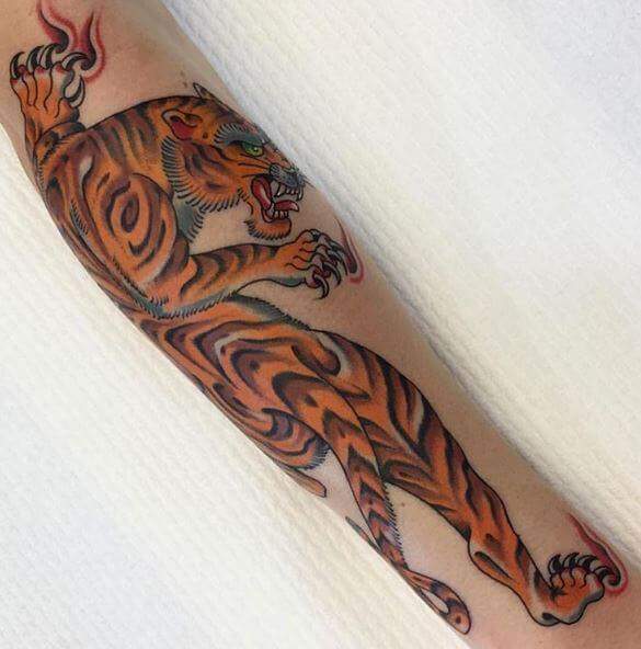 Tiger Tattoo On Arm 13