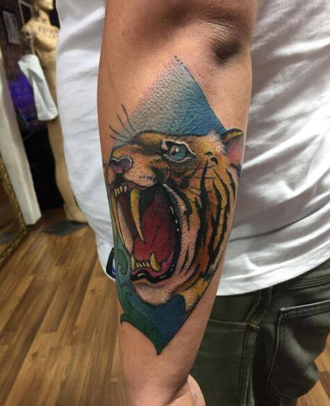 Tiger Tattoo On Arm 30