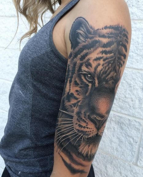 Tiger Tattoo On Arm 35