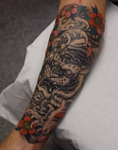 Tiger Tattoo On Arm 36