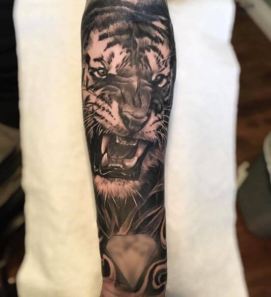 Tiger Tattoo On Arm 41