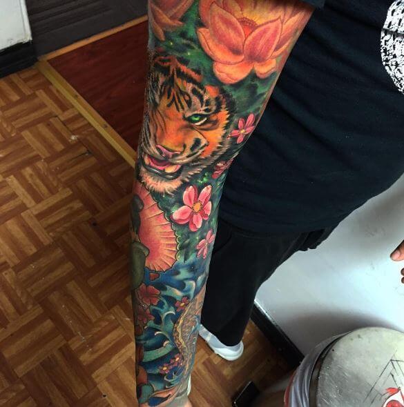 Tiger Tattoo On Arm 42