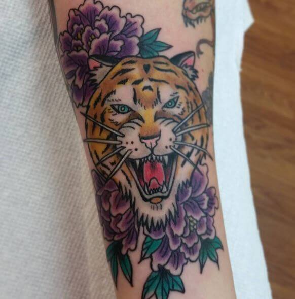 Tiger Tattoo On Arm 6