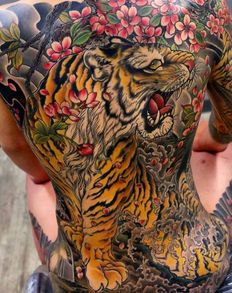Tiger Tattoo On Back 1