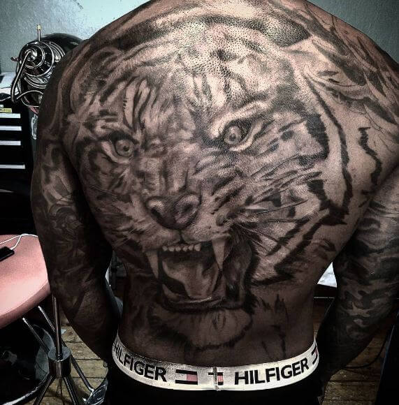 Tiger Tattoo On Back 2