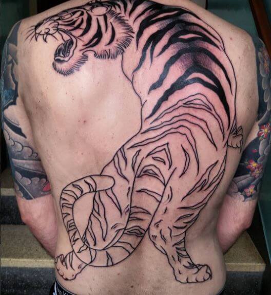 Tiger Tattoo On Back 3