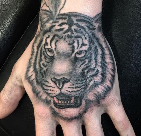 Tiger Tattoo On Hand 1