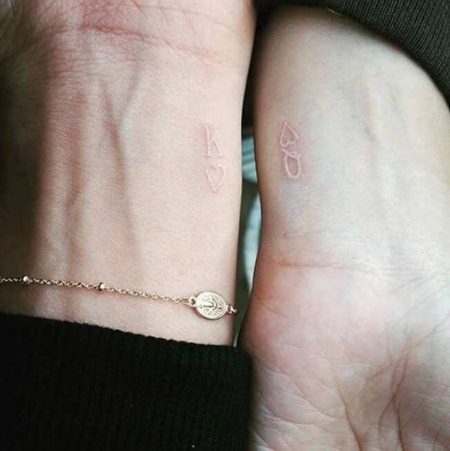 White King And Queen Tattoos On Wrist
