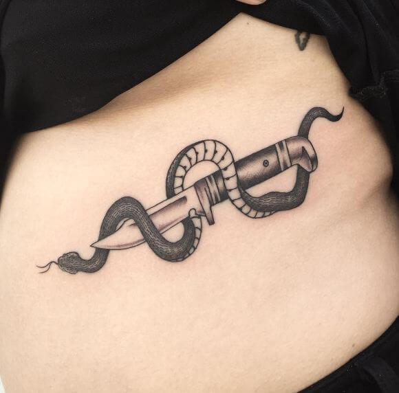 American Traditional Snake Tattoos