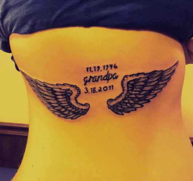 Angel Wing Memorial Tattoos