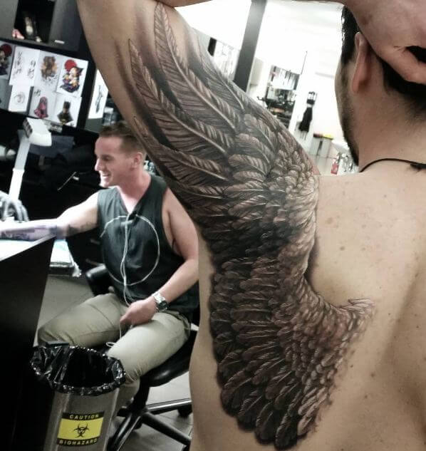 Angel Wing Sleeve Tattoos