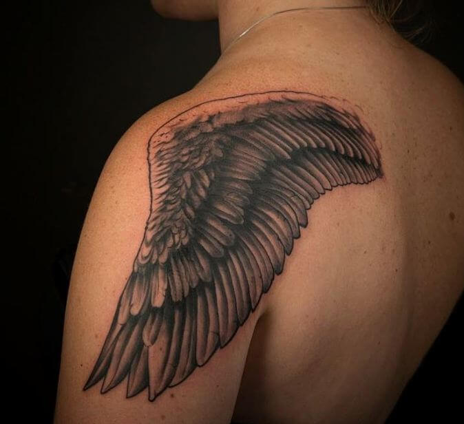 Angel Wing Tattoos On Upper Arm