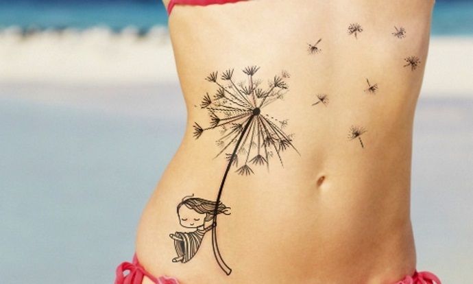 Belly Button Tattoos For Females (100)
