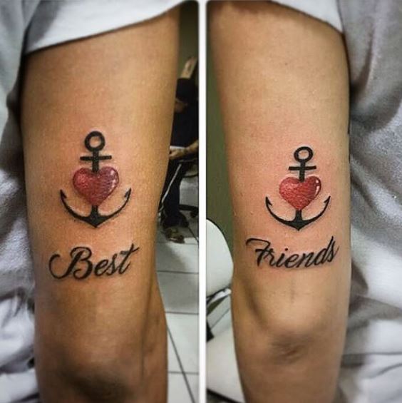 Best Friend Anchor Tattoos