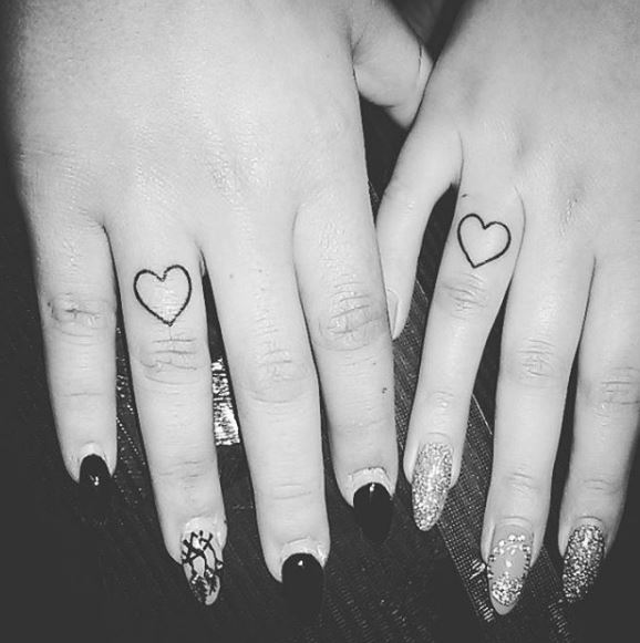 Best Friend Finger Tattoos