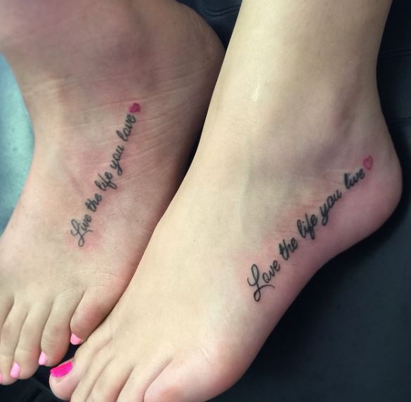 Best Friend Foot Tattoos