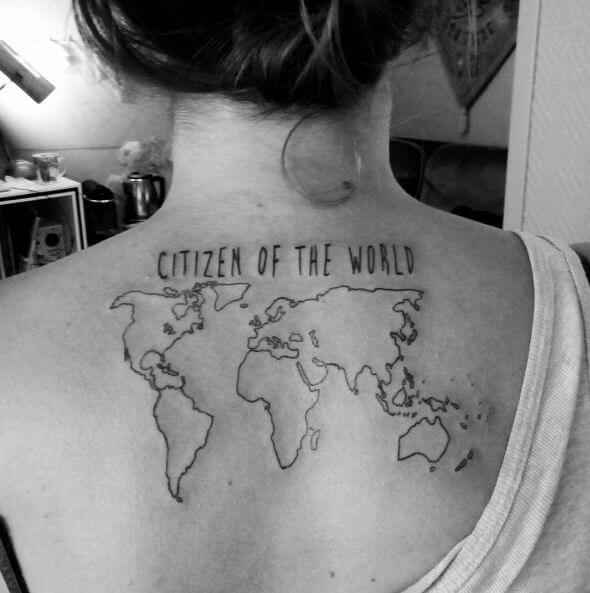 Best World Map Tattoos