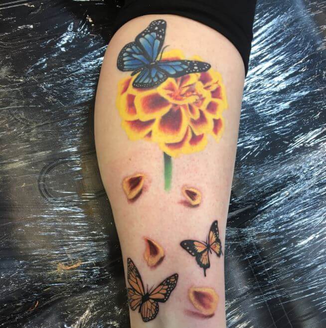Butterfly Calf Tattoos