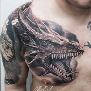 165+ Dragon Tattoo Designs For Women (2022) Arms, Shoulder, Chest