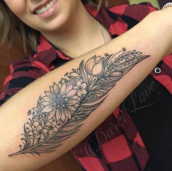 50+ Best Feather Tattoos With Birds Meaning (2020) Phoenix, Peacock, Eagle