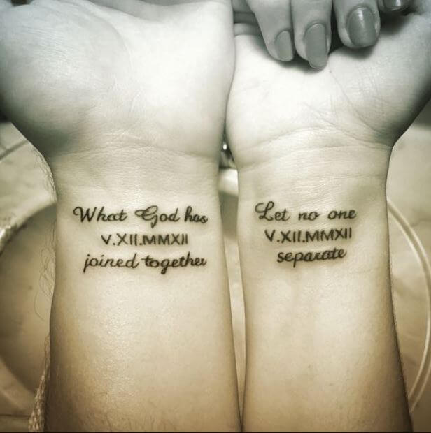 Couples Quote Tattoos